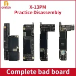 Damaged Complete Motherboard iPhone X 11 12 13 14 Pro Max Mini CPU Nand Power IC Mainboard Power Off Practice Repair Skill Bangladesh (New)