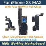 100% Working Free Clean iCloud iPhone Xs Max Motherboard With Face ID Unlocked Logic Board IOS System 64GB 256GB mainboard Bangladesh (New)
