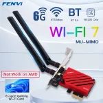 fenvi WiFi 7 FV BE8800 Intel BE200 Pcie Wireless Adapter Bluetooth 5.4 Tri band 2.4G/5G/6GHz Network Wifi7 Card 802.11be PC Bangladesh (New)