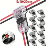5/10/20 Wire Cable Snap In T2 Connector No solder No peel Quick Terminal Connections Joiners Auto Plug Electrical Accessories Bangladesh (New)