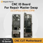 CNC CUT Motherboard iPhone 15 15Pro Max Signal Logic board Polished AP Up CPU RF Baseband Lower USA EU Version No Nand Board Bangladesh (New)