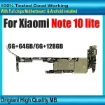 128G Xiaomi note 10 lite Note10 Lite Motherboard 100% Original Logic Board With Chips Circuits Flex Cable Plate Bangladesh (New)