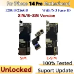 100% Tested Authentic iPhone 14 Pro Motherboard Unlocked With/No Face ID Clean iCloud logic board IOS Update mainboard Bangladesh (New)