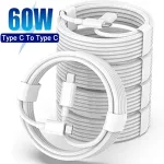 Double Head Type C Fast Charging Data Cable Huawei Samsung Xiaomi Macbook iPad Data Line Type C To Type C Charger Cord Bangladesh (New)