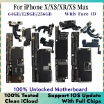 100% Working iPhone X XR XS Max Motherboard Unlocked With/NO face ID Support Update Logic board Clean iCloud Mainboard Bangladesh (New)