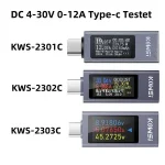 KWS 2303C Type c Multi function Digital Display DC Voltage Ammeter Power Meter Cell Phone Charging Tester DC 4 30V KWS 2301C Bangladesh (New)