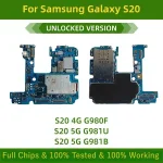 100% Tested Unlocked Logic Board Samsung Galaxy S20 4G G980F G980 S20 5G G981U G981B G981 Motherboard Chips Bangladesh (New)