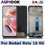6.67 AMOLED Xiaomi Redmi Note 12 4G 23021RAAEG 23021RAA2Y LCD Display Touch Screen Redmi Note 12 4G LCD Replacement Bangladesh (New)