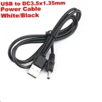 USB to DC 3.5mm Power Cable Jack Connector 5V Charger Power Cable 3.5*1.35mm Universal HUB Mini Fan Router Speaker MP3/MP4 Bangladesh (New)