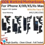 100% Working Unlocked Motherboard iPhone X / Xr / Xs Max With Face ID Clean iCloud Logic Board Support iOS Update Mainboard Bangladesh (New)