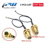 2 piece SMA / RP SMA female to MHF4 IPX IPX4 RF plug Pigtail cable Mini 0.81mm PCI card intel WIFI Board 10cm 15cm 20cm 30cm Bangladesh (New)