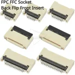 10 FPC FFC Connector Socket Pitch 0.5mm Back Flip Front Insert Horiztontal Socket 4/6/8/10/12/14/16/18/20/30/32/40/50/60 Pin Bangladesh (New)