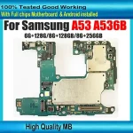 100% Work Samsung Galaxy A53 A536B Motherboard 128GB Unlocked Tested SM A536B SM A536E Logic Board With Android System Bangladesh (New)