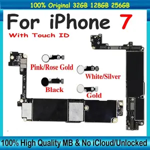 S9b5d3906510b49029f805fb4492a8f1de_300x300q75 Original Unlocked Mainboard iPhone 7 Motherboard With / NO Touch ID 32gb 128gb Chips Logic Board Plate OS Update Bangladesh (New) - Image 1