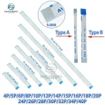 10 FPC FFC Ribbon Flexible Flat Cable 6/8/10/12/14/16/18/20/40 Pin Pitch 0.5MM Type A / B Wire Length 6/10/15/20/25/30//40CM Bangladesh (New)