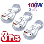 3 6A 100W Type C Super Fast Charging Cable Data Cord Samsung Huawei Xiaomi Redmi Quick Charing USB C Cables Bangladesh (New)