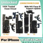 Working Unlocked Mainboard iPhone X XR XS Max With Face ID Motherboard Chips Clean iCloud Support Update Logic board Bangladesh (New)