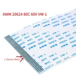 2 FPC FFC 1.25mm Pitch Flexible Flat Cable AWM 20624 80C 60V VW 1 4P/5/7/9/10/11/12/13/14/15/16/18/20/21/24/26/30Pin Bangladesh (New)