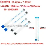 10 12Pin 14/16/18/20/22/24/26/28/30 Pin FFC FPC AWM 20624 80C 60V VW 1 0.5mm 1mm Pitch Flat Flexible Cable 5/10/15/20/30/40cm Bangladesh (New)