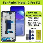 AMOLED Display Xiaomi Redmi Note 12 Pro 5G LCD Display Touch Screen Digitizer Replacement Redmi Note12 Pro 5G Screen Bangladesh (New)