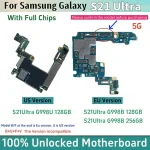 100% Working Motherboard Samsung Galaxy S21 Ultra 5G G998U G998B Mainboard Unlocked With Chips Android OS Logic Board Bangladesh (New)
