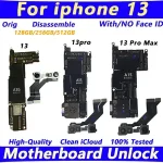A+ Working Mainboard iPhone 13Pro/13 pro max Motherboard With Face ID iCloud Unlocked Logic Board Chips Support Bangladesh (New)