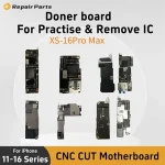 Donor Motherboard iPhone XR XS 11 12 13 14 15 16 Pro Max NO Nand Practise Repair CPU Skill Reomve Power U2 Charging IC Bangladesh (New)