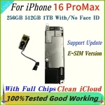 iPhone 16ProMax Clean iCloud Motherboard Support IOS Update Tested Chips Face ID OK Main Logic Board US E SIM Verison Bangladesh (New)