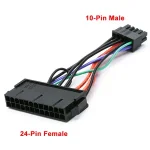 1 ATX 24 Pin Female to 10 Pin Male Adapter Power Supply Cable Cord Lenovo 10PIN Motherboard Bangladesh (New)