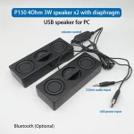 USB speakers laptop paste style 4Ohm 3W x2 fever subwoofer stereo surround sound speaker Desktop computer Bangladesh (New)