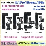 100% Working Unlocked iPhone 12 mini motherboard Clean iCloud Mainboard With/NO Face ID iphone 12 Pro max Logic board Bangladesh (New)