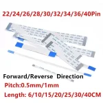 10PC FPC FFC Ribbon Flexible Flat Cable 22/24/26/28/30/32/34/36/40Pin Pitch 0.5MM 1.0MM AWM 20624 80C 60V 6/10/15/20/25/30/40CM Bangladesh (New)
