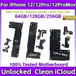 Unlocked iPhone 12 Pro 12 Pro MAX Motherboard With Face ID Logic Board Clean iCloud Working iphone 12 board MB Bangladesh (New)