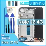 AMOLED LCD Redmi Note 12 4G LCD Display Touch Screen Digitizer Redmi Note 12 4G 23021RAAEG 23021RAA2Y Phone LCD Screen Bangladesh (New)