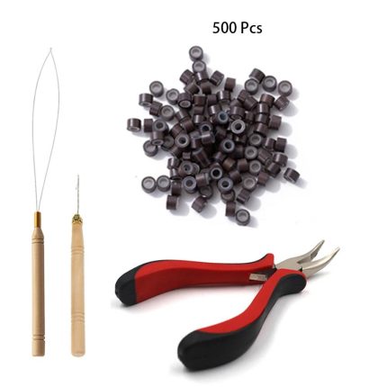 Hair Extensions Beads Tools Kit Extensions Micro Pulling Needle