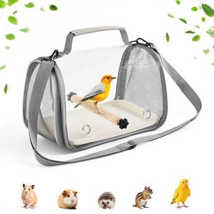 Portable Bird Travel Bag With Stand & Removable straps Breathable