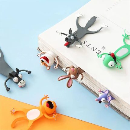 1Pc 3D Stereo Cartoon Marker Animal Bookmarks Ocean