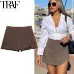 HXAO Women's Skirt Shorts Summer Beige Black Skirt
