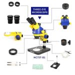 MECHANIC MC75T-B1/B3 Industrial Trinocular Stereo Microscope HD Electronic Magnified - Image 2