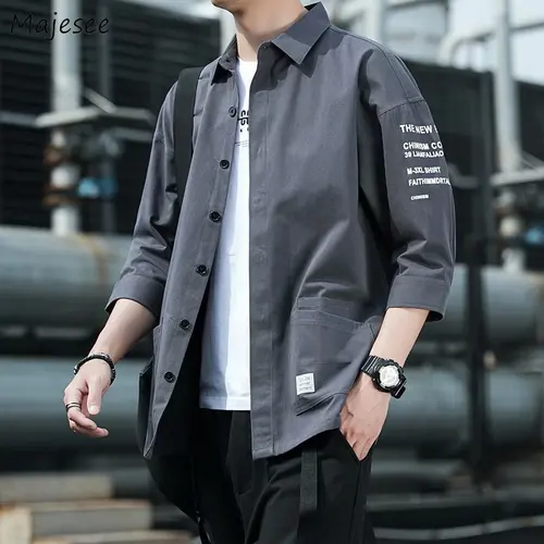 2023-Shirts-Men-Handsome-Fashion-Streetwear-Design-Japanese-Harajuku-Korean-Summer-All-match-Teens-College-Unisex.jpg_500x500xz.jpg_ 2023 Shirts Men Handsome Fashion Streetwear Design Japanese Harajuku - Image 1