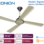 Conion signature ceiling fan 56 inch, 4 blades, color: Shiny Cream, 07 years Warranty