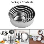 5Pcs Steel Set (Bowl, Bati & Food Box )