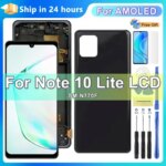 AMOLED Screen For Samsung Galaxy Note 10 Lite N770 N770F LCD Display Digitizer Touch Screen for Samsung Note 10 Lite Replacement (New)