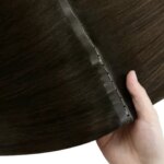 Moresoo Butterfly Weft Hair Extensions 100% Real Human Hair Invisible Genius Weft 50G Add Volume PU Hole Straight Soft Remy Hair (New)