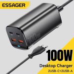 Essager 100W USB C GaN Charger Desktop Quick Charge QC 4.0 3.0 Type C Fast