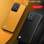 Motorola Edge 50 Fusion Case Soft Vegan Leather Grain Slim Protective Back
