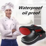 FUQIAO EVA High Quality Chef Shoes Non-slip Waterproof Oil-proof Kitchen Work Shoes for Chef Master Cook Restaurant Slippers (New)