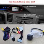 Yeshibation 32Pin Adapter Cable Car Rear View Camera For Honda Civic 9 2011~2016 Original Screen Compatible Reverse Camera (New)