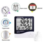 NEW LCD Electronic Digital Temperature Humidity Meter Thermometer Hygrometer Indoor Outdoor Weather Station Clock HTC-1 HTC-2 (New)