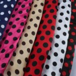 10mm Polka Dot Printed Satin Fabric Dress Linings Making 150cm Wide By The Meter (New)